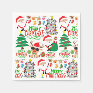 Merry Christmas Festivity Napkin