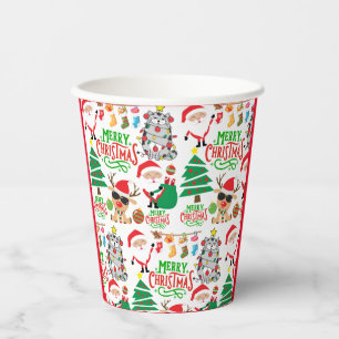 Merry Christmas Festivity Paper Cups