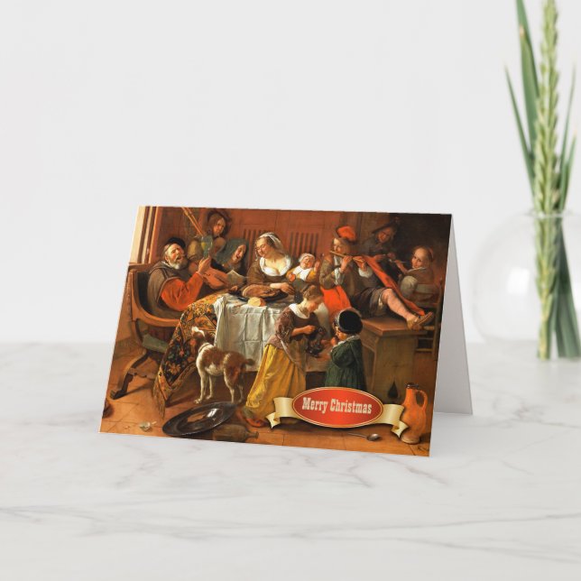 Merry Christmas. Fine Art Christmas  Holiday Card (Front)