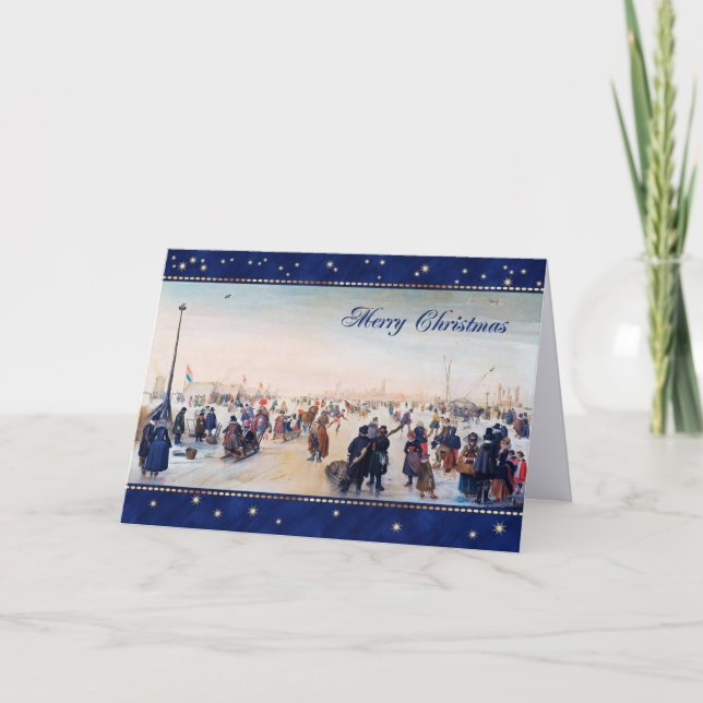 Merry Christmas. Fine Art Christmas  Holiday Card (Front)