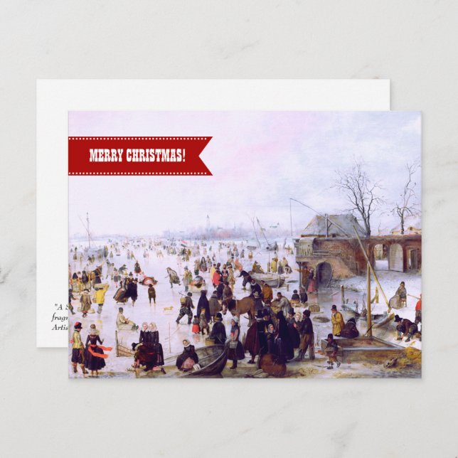 Merry Christmas. Fine Art Christmas  Holiday Postcard (Front/Back)