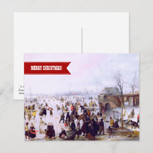 Merry Christmas. Fine Art Christmas  Holiday Postcard