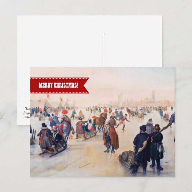 Merry Christmas. Fine Art Christmas  Holiday Postcard (Front/Back)