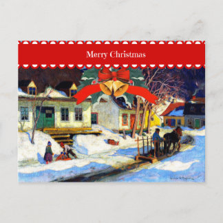 Merry Christmas, fine art painting, Postcard