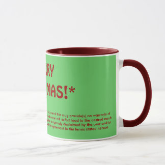 MERRY CHRISTMAS!* (fine print) Mug