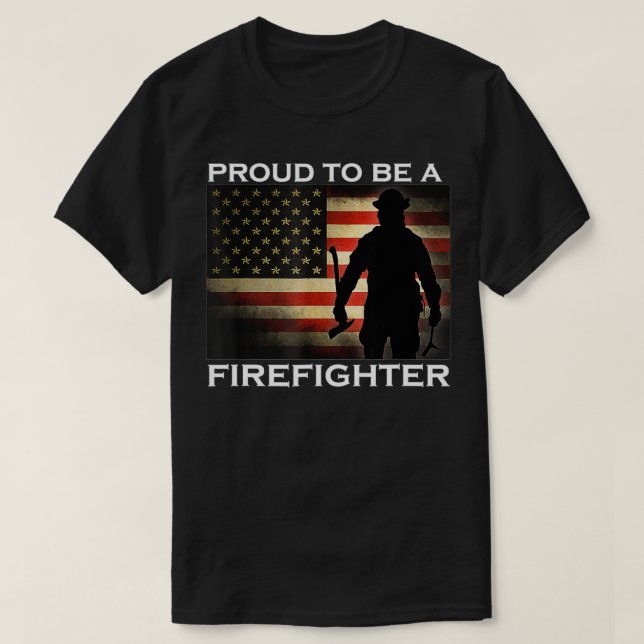 Merry Christmas Firefighter Fireman USA Flag Xmas  T-Shirt (Design Front)