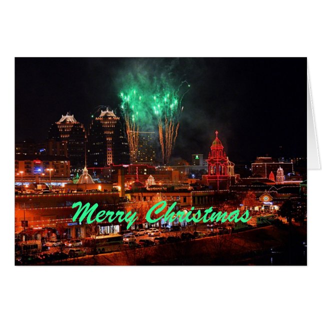 Merry Christmas Fireworks Kansas City Plaza Lights (Front Horizontal)