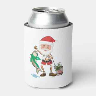 Merry Christmas Fishing Lovers Can Cooler