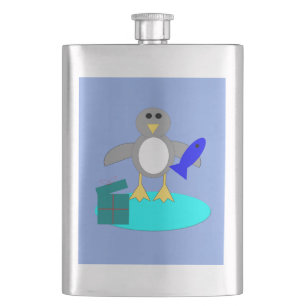 Merry Christmas Fishing Penguin Flasks