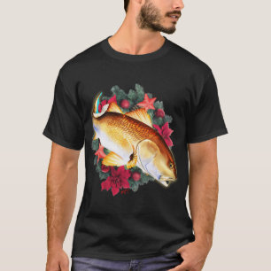 Merry Christmas Fishmas Funny Fishing T-Shirt