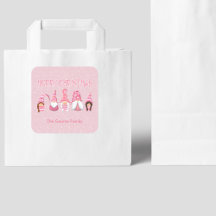 Merry Christmas Five Pink Gnomes Family