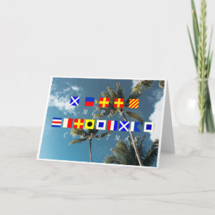 Merry Christmas Flags Card