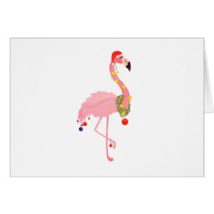 Merry Christmas Flamingo Santa Hat