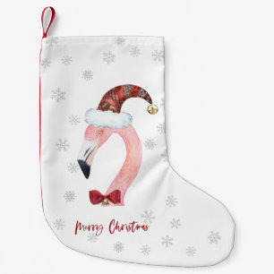 Merry Christmas Flamingo Santa Modern Christmas Small Christmas Stocking