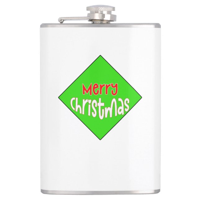 Merry Christmas Flask – Festive Holiday Gift (Front)