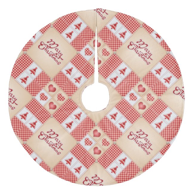 Merry Christmas Fleece Tree Skirt (Front)