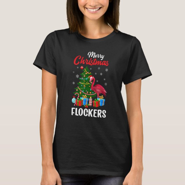 Merry Christmas Flockers Santa   T-Shirt (Front)
