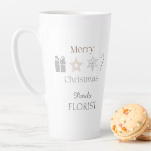 Merry Christmas Florist Holiday Packaging Latte Mug