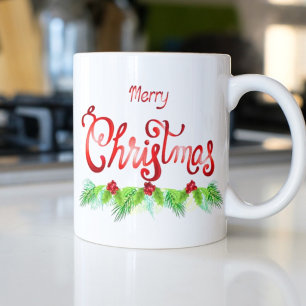  Merry Christmas Flowers Coffee Mug
