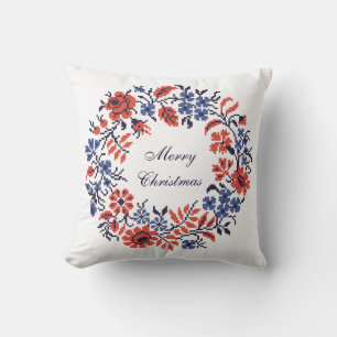 Merry Christmas Flowers cycle Cushion
