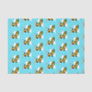 Merry Christmas Flying Reindeer Cute Tissue Paper