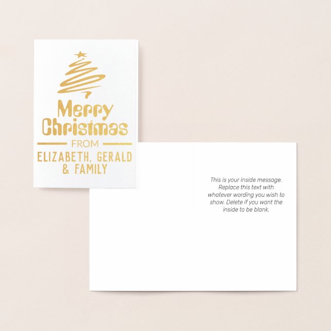 Merry Christmas Foil Card (Display)