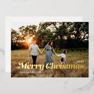 Merry Christmas Foil Holiday Card