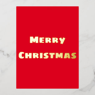 Merry Christmas Foil Holiday Postcard
