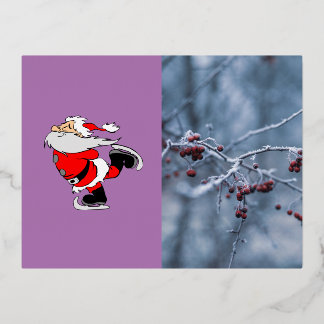 Merry Christmas Foil Holiday Postcard