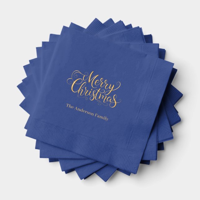 Merry Christmas  Foil Napkins (Insitu (Stacked))