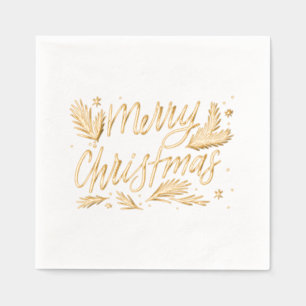 Merry Christmas Foil Napkins