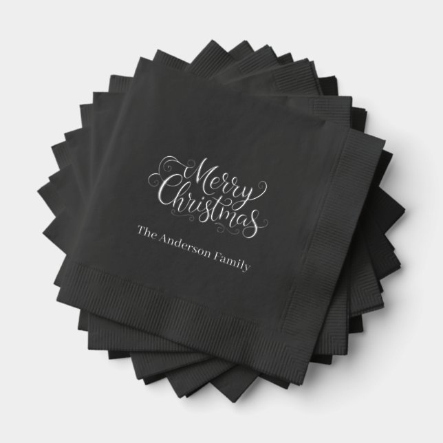 Merry Christmas  Foil Napkins (Insitu (Stacked))