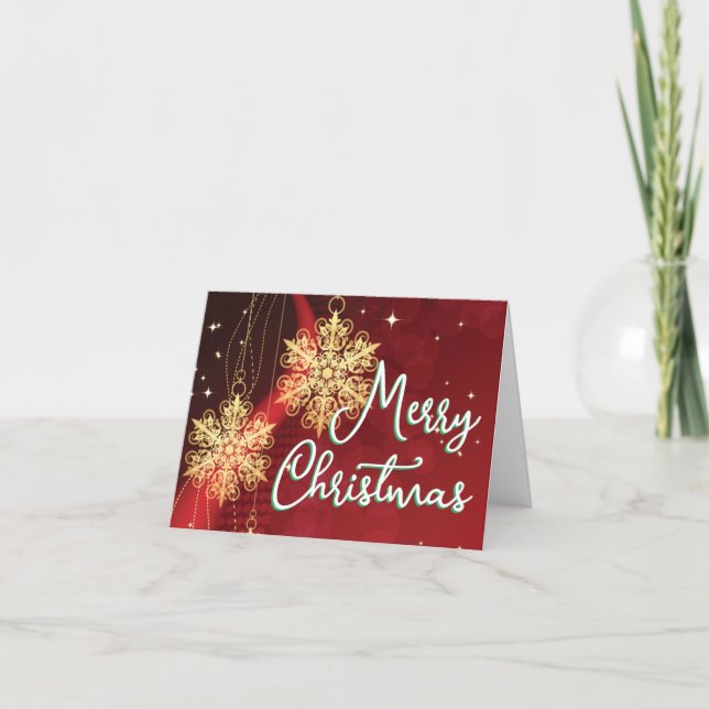 Merry Christmas Folded Card (Front)