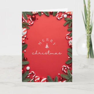 Merry Christmas Folded Greeting Card