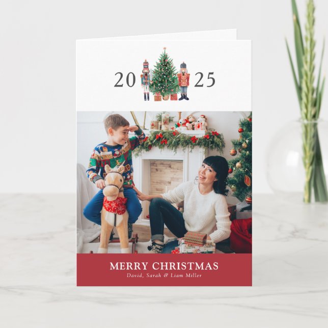 Merry Christmas Folded Holiday Card (Front)