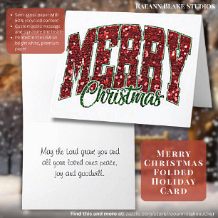 Merry Christmas Folded Holiday Card