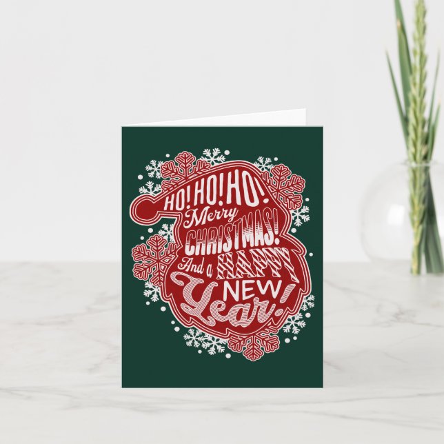 Merry Christmas - Folded Holiday Card (Front)