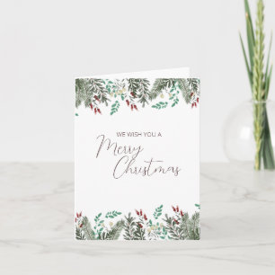 Merry Christmas Folded Note Card