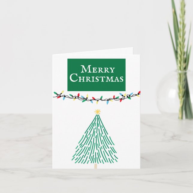 Merry Christmas Folded Thank You Card (Front)
