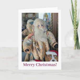 Merry Christmas Folk Santa Claus Card