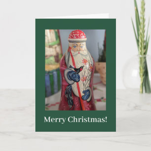 Merry Christmas Folk Santa Claus Card