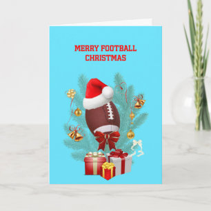Merry Christmas Football Holiday Card