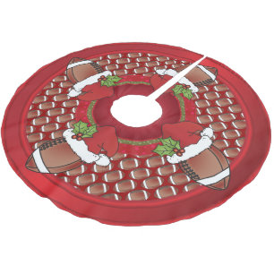 Merry Christmas Football Lovers Brushed Polyester Tree Skirt