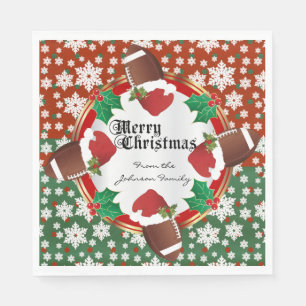 Merry Christmas Football Lovers Napkin