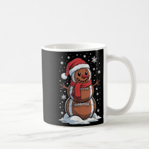 Merry Christmas Football Snowman Holiday Srts Xmas Coffee Mug