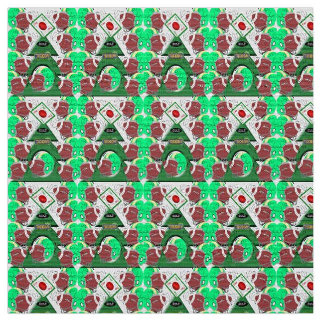 Merry Christmas Football Sports Fabric (Swatch)
