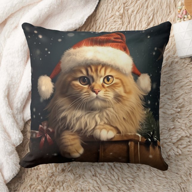 Merry Christmas For Cat Lovers Cushion (Blanket)