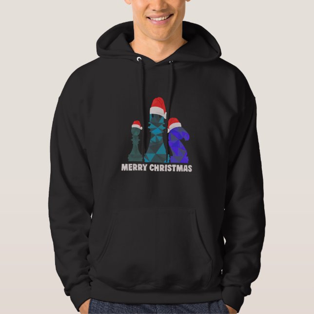 Merry Christmas For Chess  Men Women Kids Hoodie (Front)