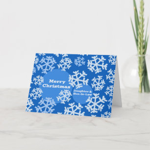 Merry Christmas for Daughter & Son-in-Law, Snow Holiday Card