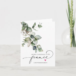 Merry Christmas For Fiancé from Girlfriend Card